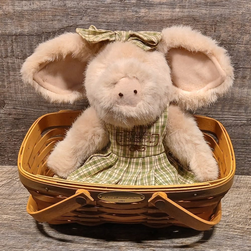 Longaberger 2001 Basket & Longaberger Petunia Steadsbeary Homestead 2001 Pig